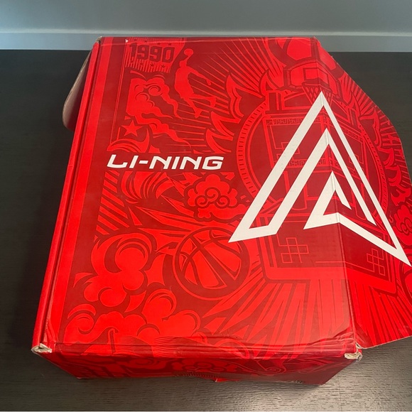 Men's Vintage Li-Ning Dwyane Wade 1990 Red Gold Basketball Shoes US Size 12 - Picture 3 of 10